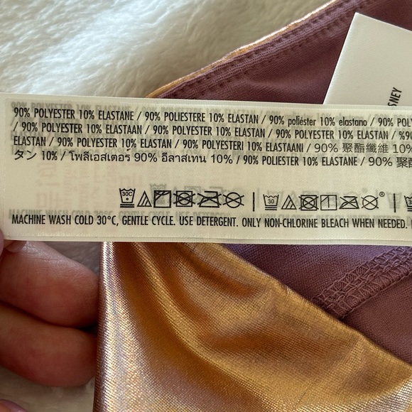 Disney Mickey Mouse Metallic Rose Gold Leggings--XL - Picture 12 of 15